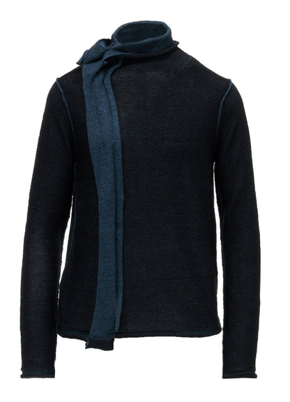 JERSEY PLATING HIGH NECK PULLOVER
