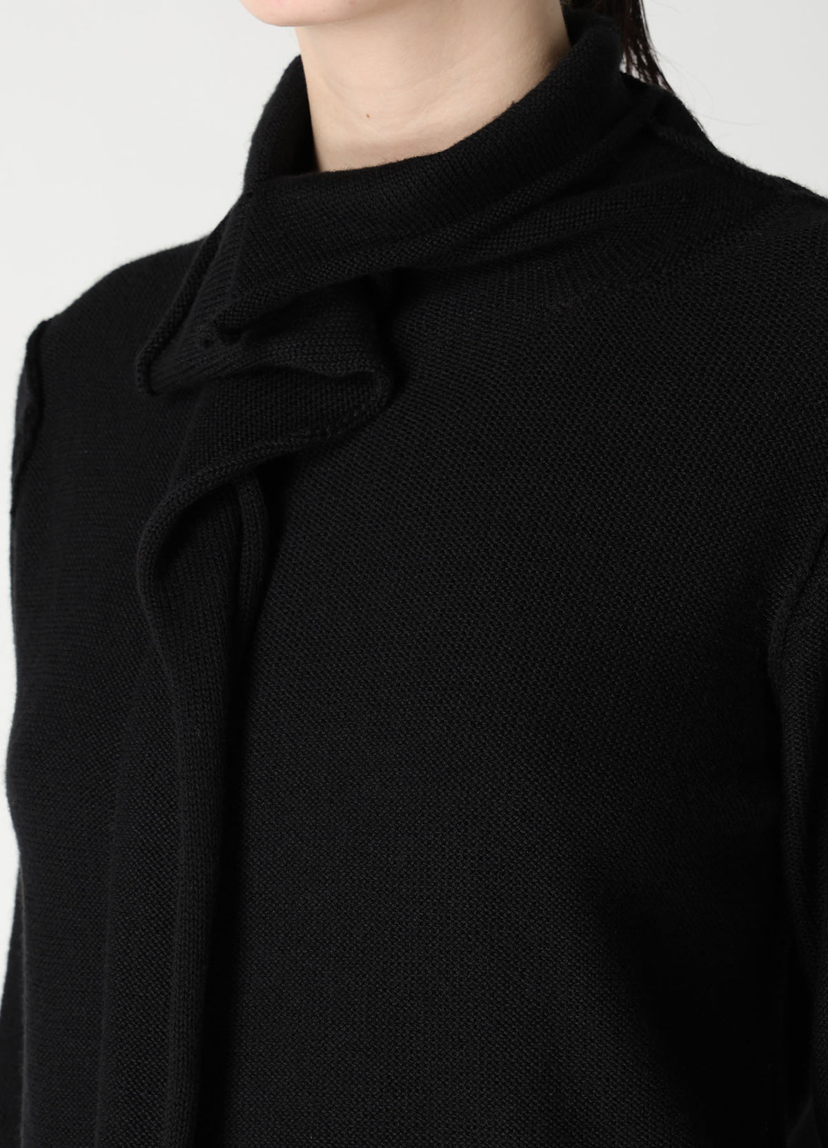 JERSEY PLATING HIGH NECK PULLOVER