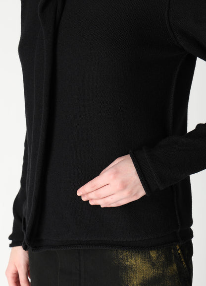 JERSEY PLATING HIGH NECK PULLOVER