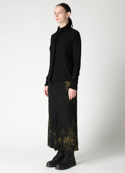 JERSEY PLATING HIGH NECK PULLOVER