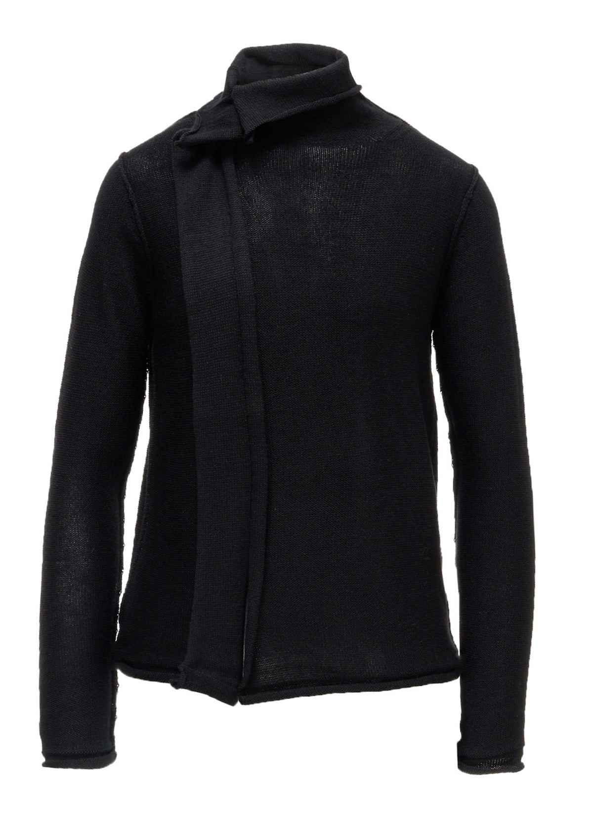 JERSEY PLATING HIGH NECK PULLOVER