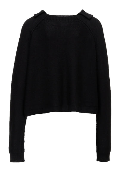 JERSEY PLATING ROUND NECK CARDIGAN