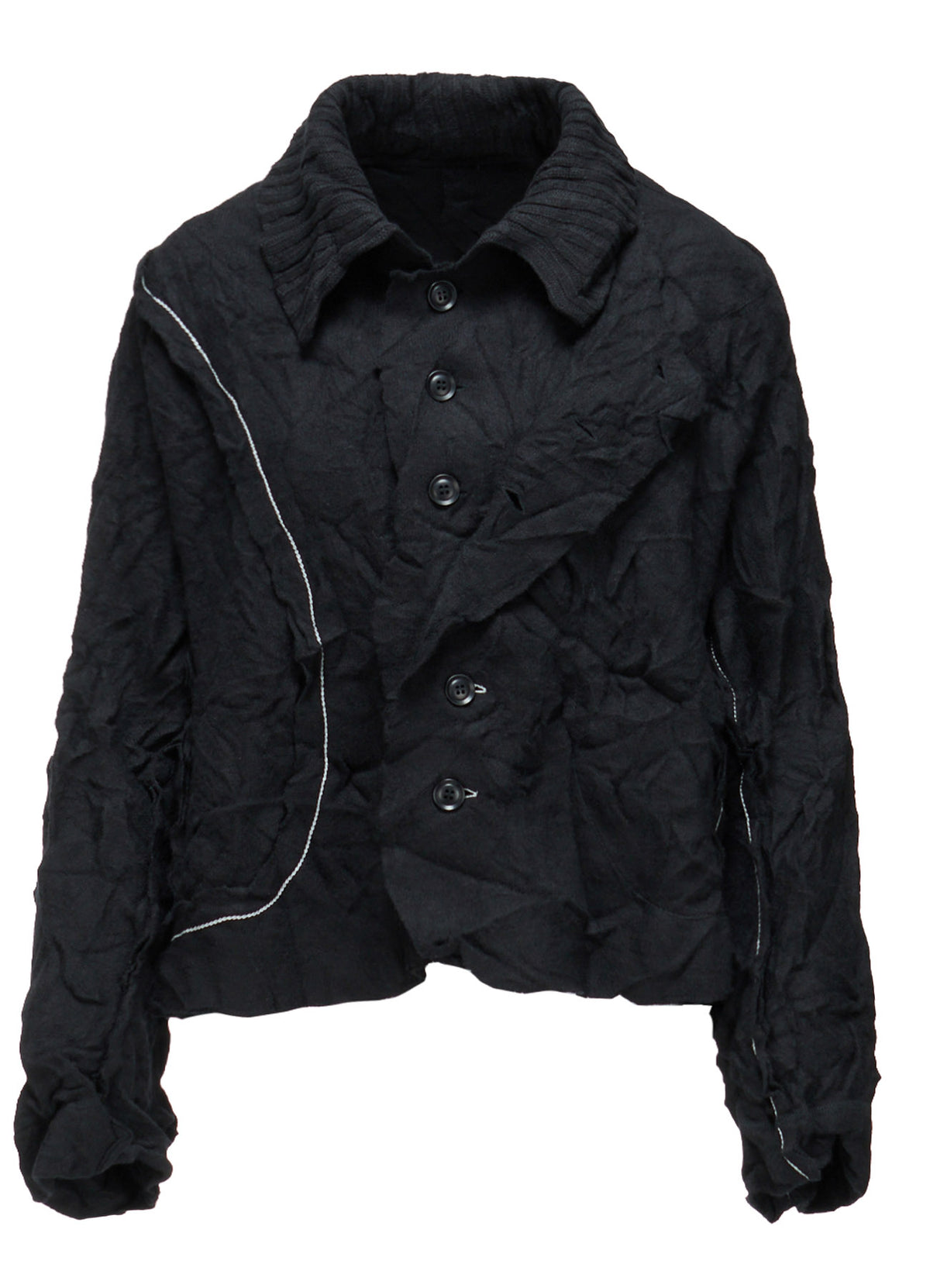 MILLED JERSEY SHORT JACKET