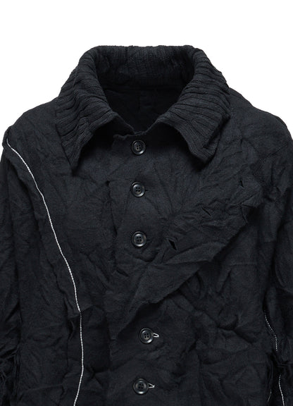 MILLED JERSEY SHORT JACKET