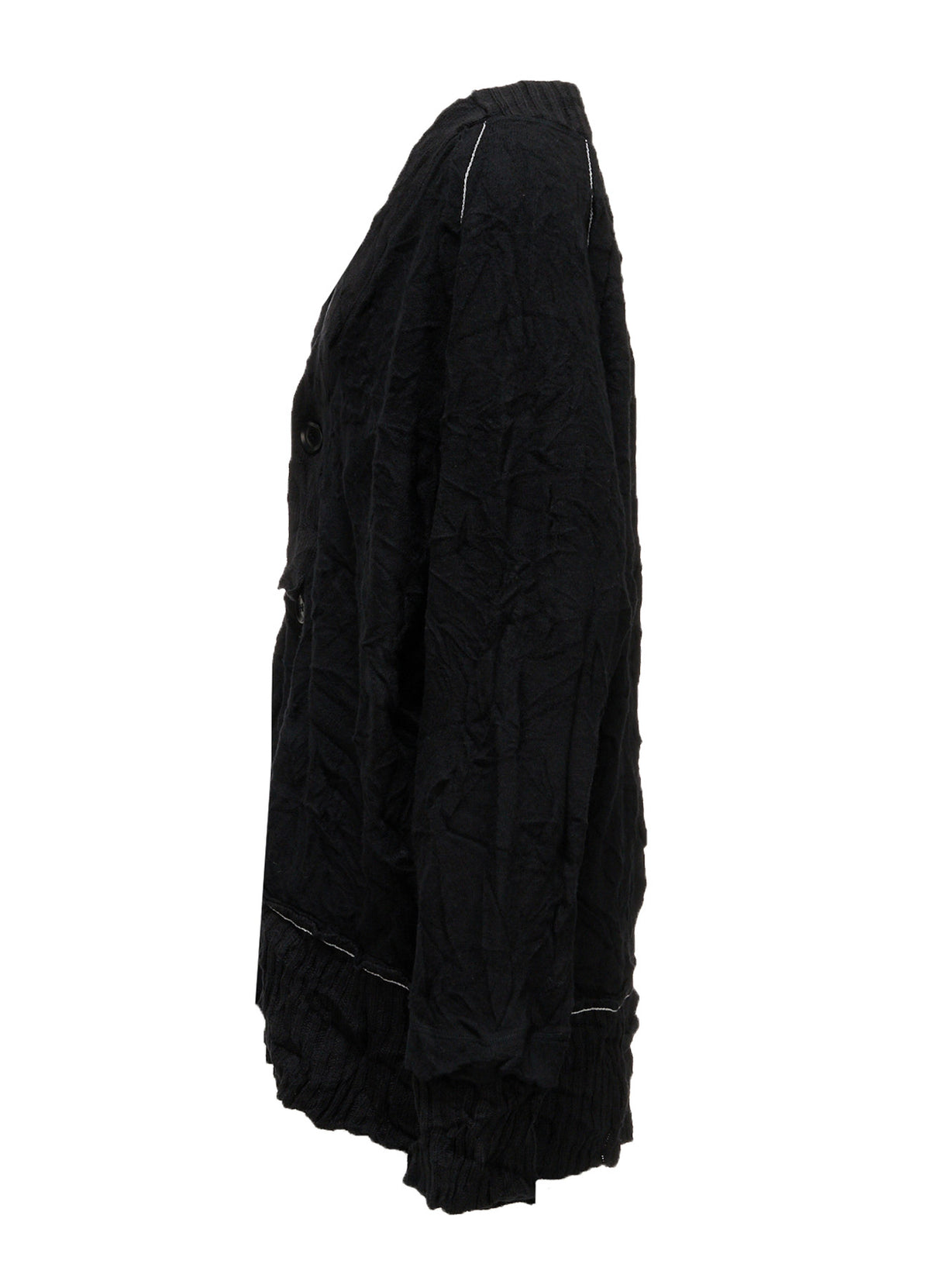 MILLED JERSEY V NECK CARDIGAN