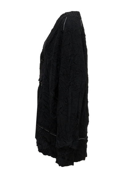 MILLED JERSEY V NECK CARDIGAN