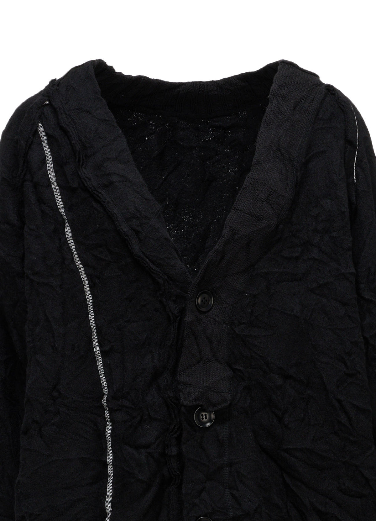 MILLED JERSEY V NECK CARDIGAN