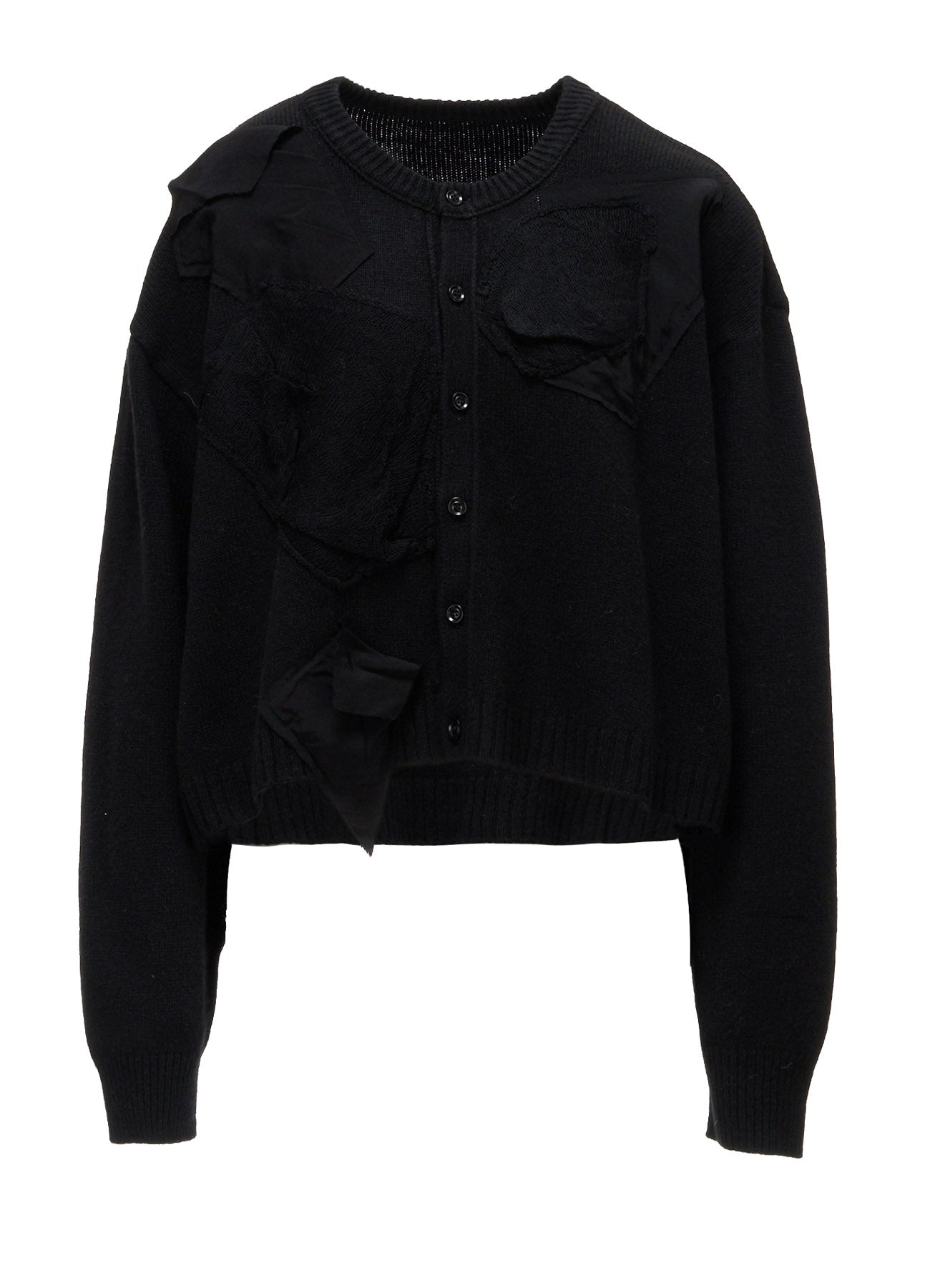 7G JERSEY PATCH APPLIQUE KNIT CARDIGAN – THE SHOP YOHJI YAMAMOTO