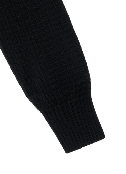 5G KNIT HIGH NECK CROPPED PULLOVER