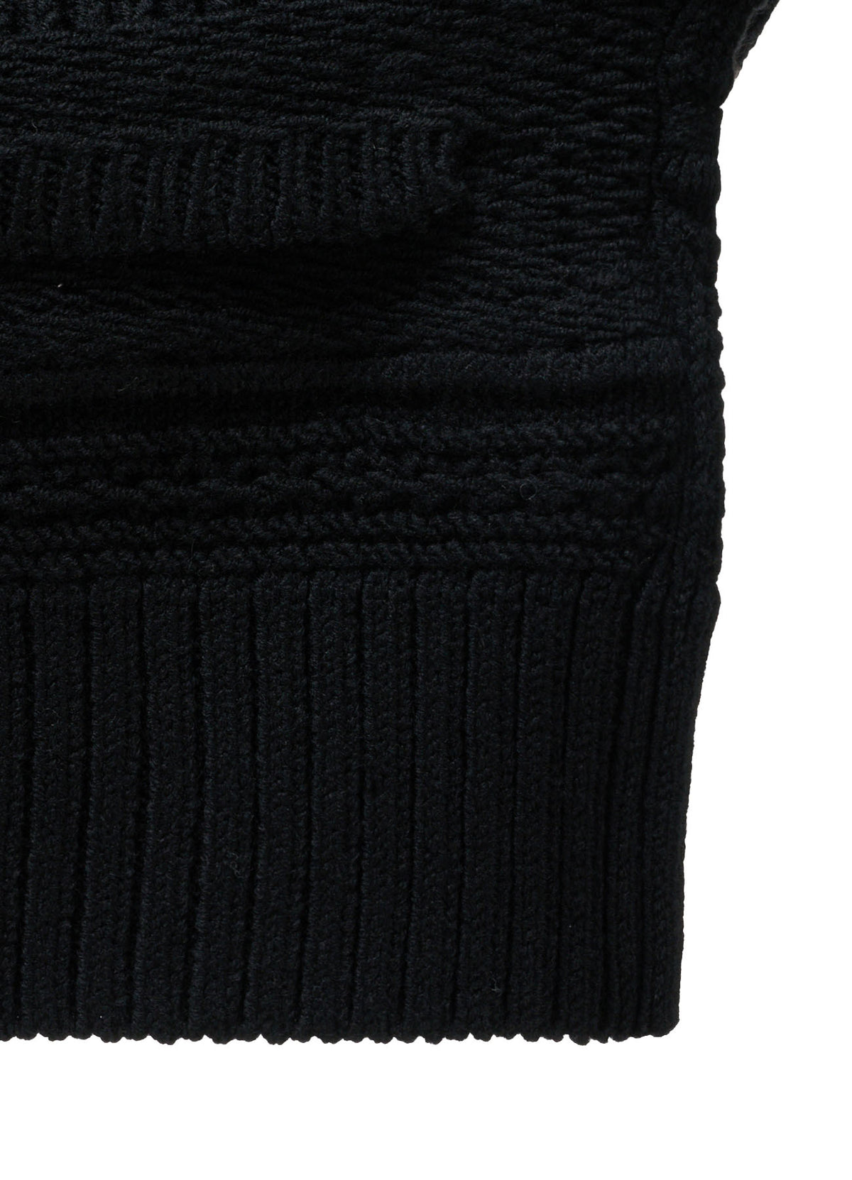 5G KNIT HIGH NECK CROPPED PULLOVER