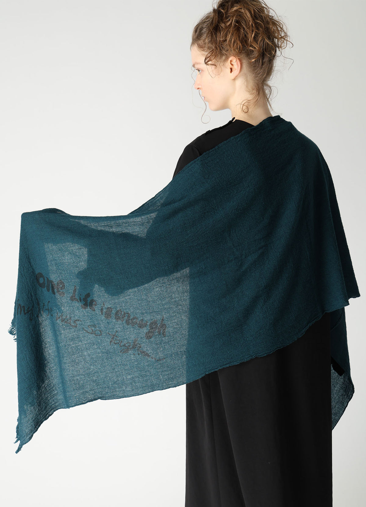 "ONE LIFE" WOOL BIG SCARF