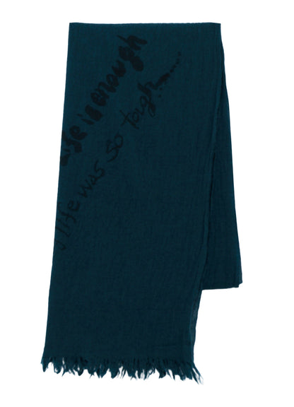 "ONE LIFE" WOOL BIG SCARF