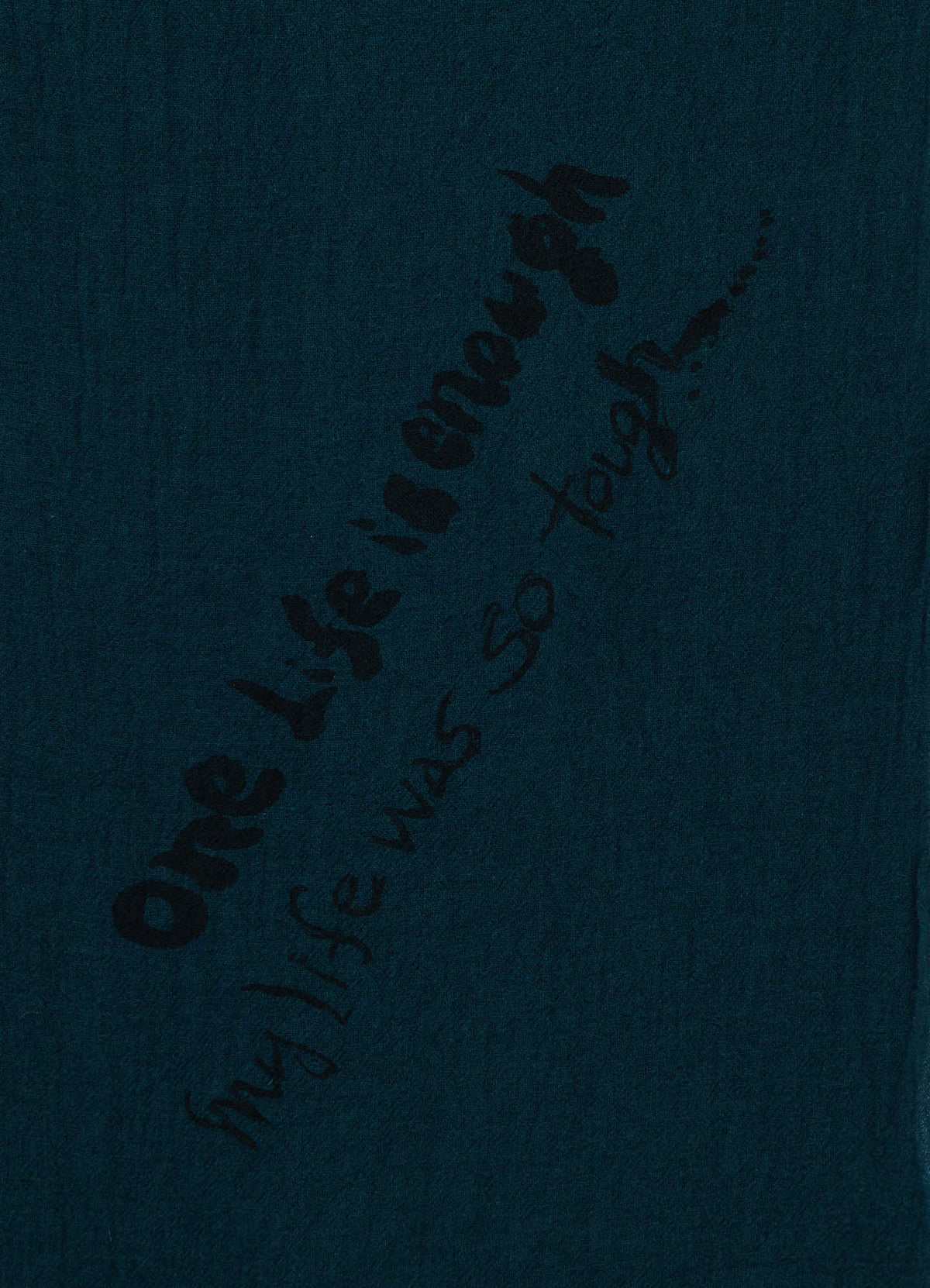 "ONE LIFE" WOOL BIG SCARF