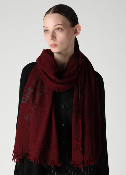 "ONE LIFE" WOOL BIG SCARF