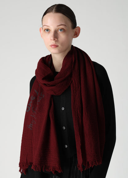 "ONE LIFE" WOOL BIG SCARF