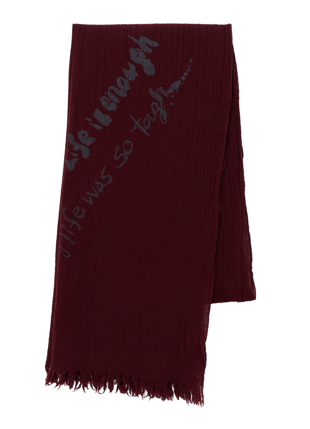 "ONE LIFE" WOOL BIG SCARF