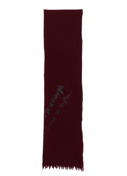 "ONE LIFE" WOOL BIG SCARF