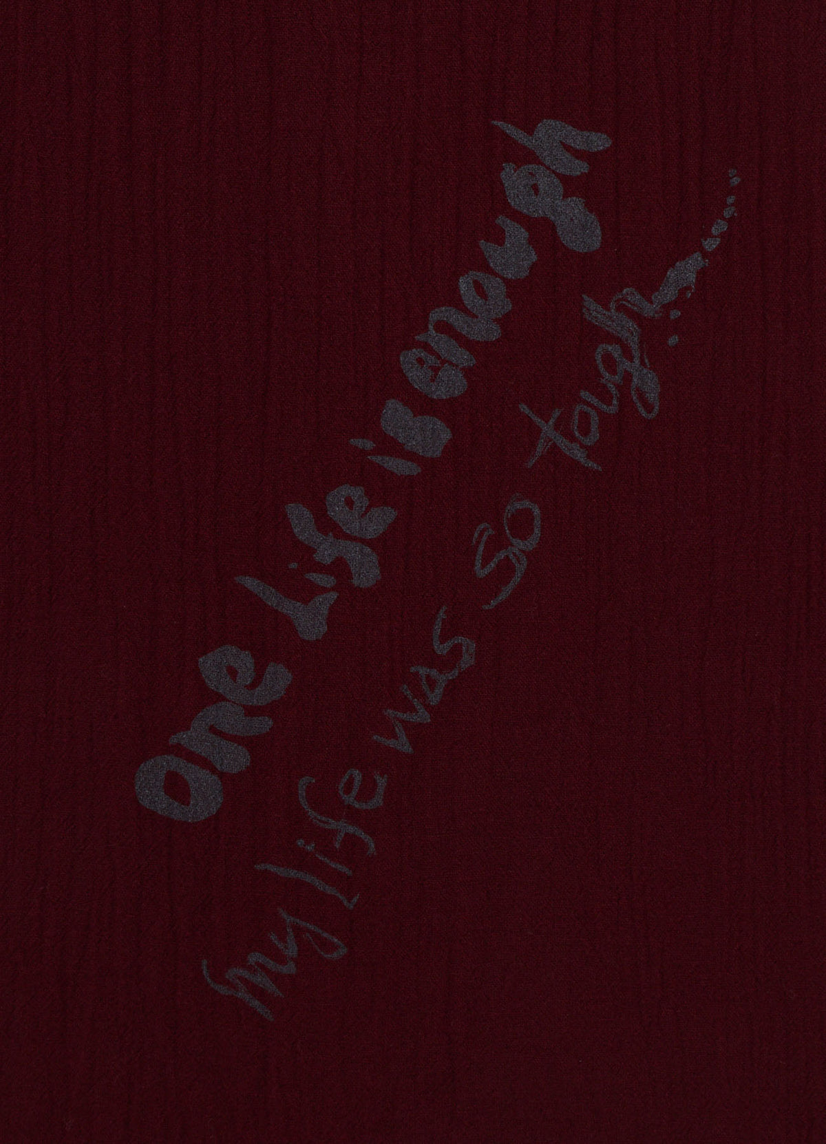 "ONE LIFE" WOOL BIG SCARF