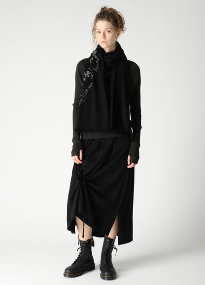 "ONE LIFE" WOOL BIG SCARF