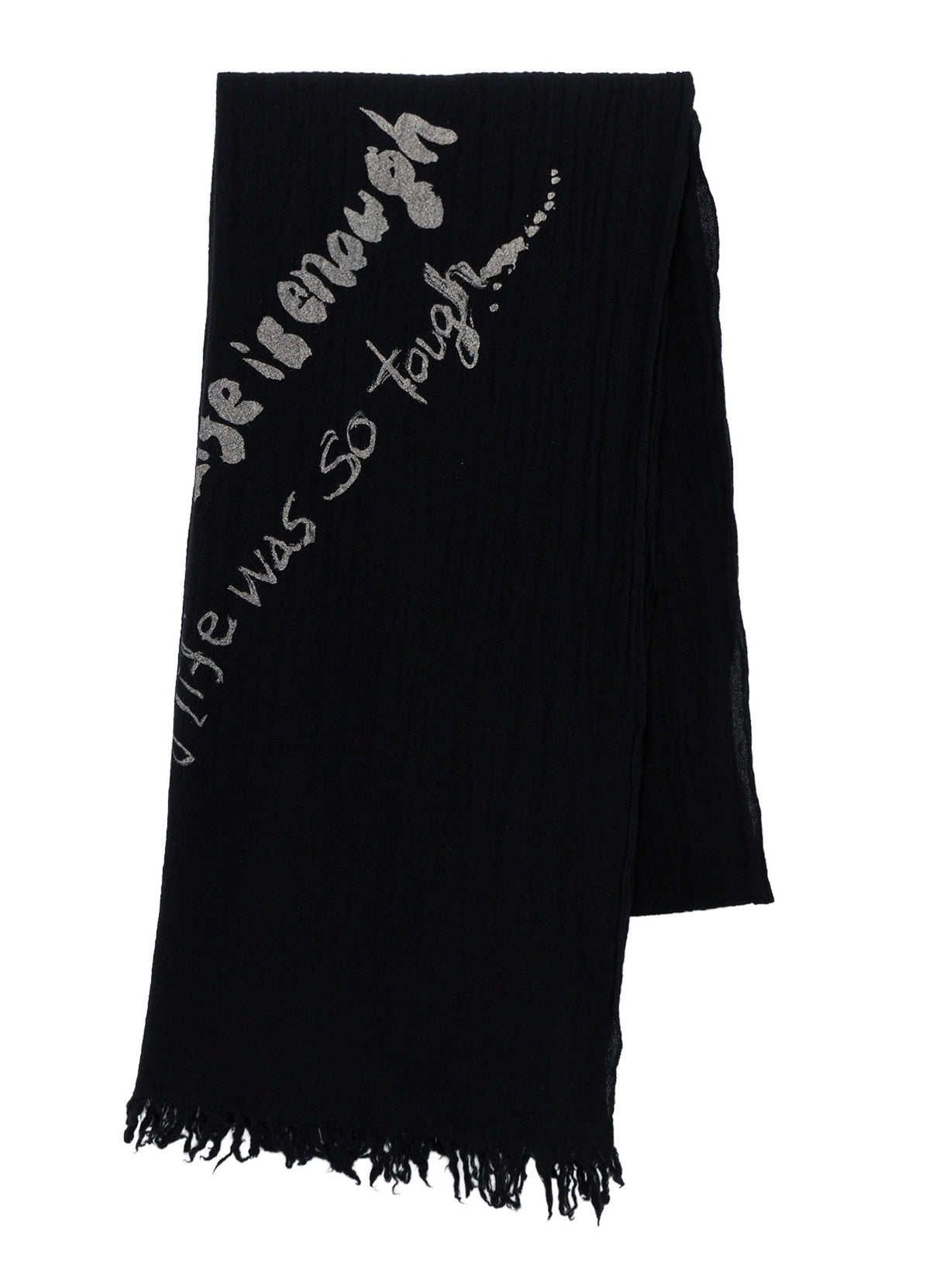 "ONE LIFE" WOOL BIG SCARF