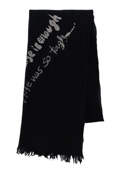 "ONE LIFE" WOOL BIG SCARF