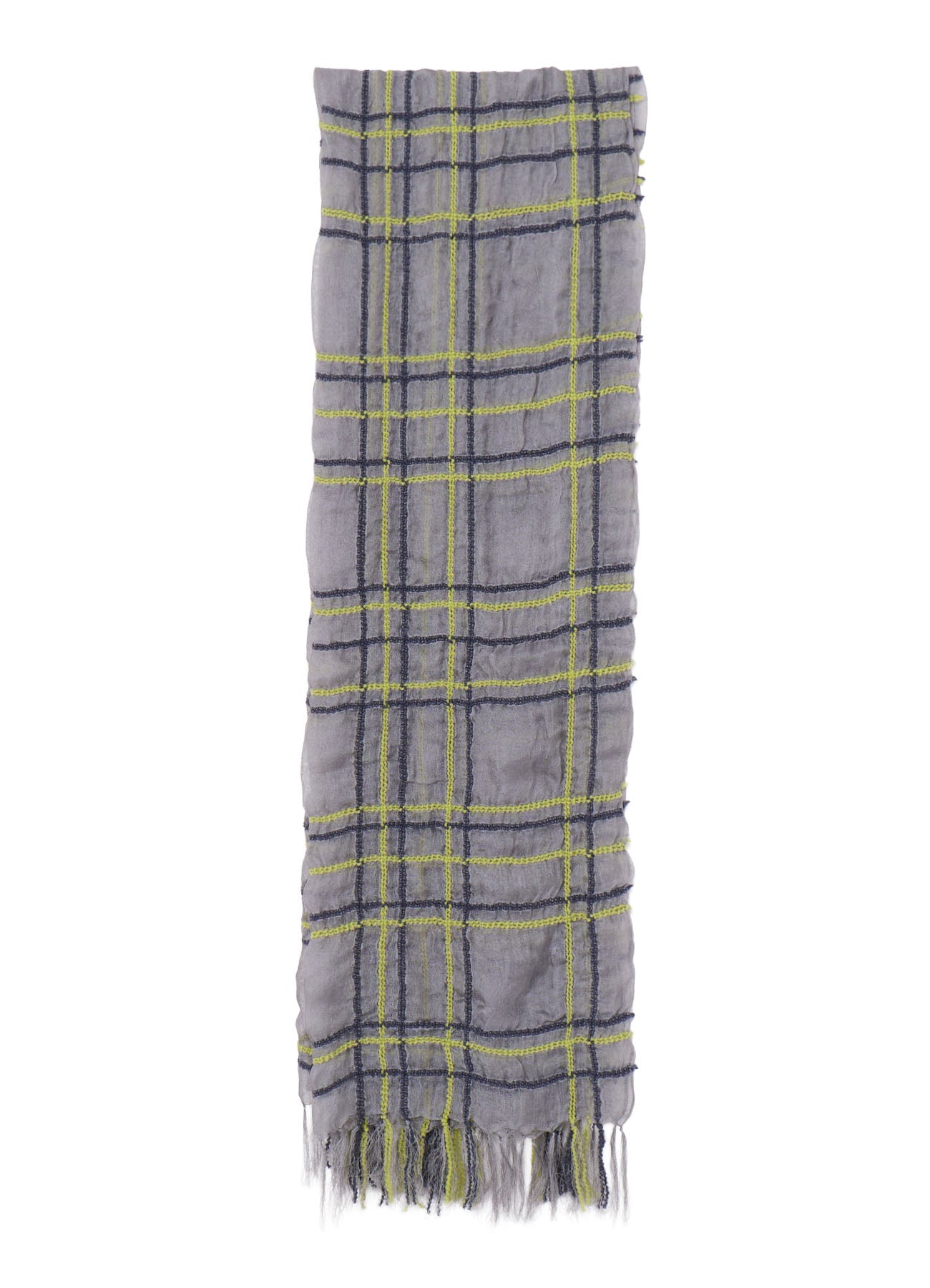 WOOL/SILK PLAID SCARF