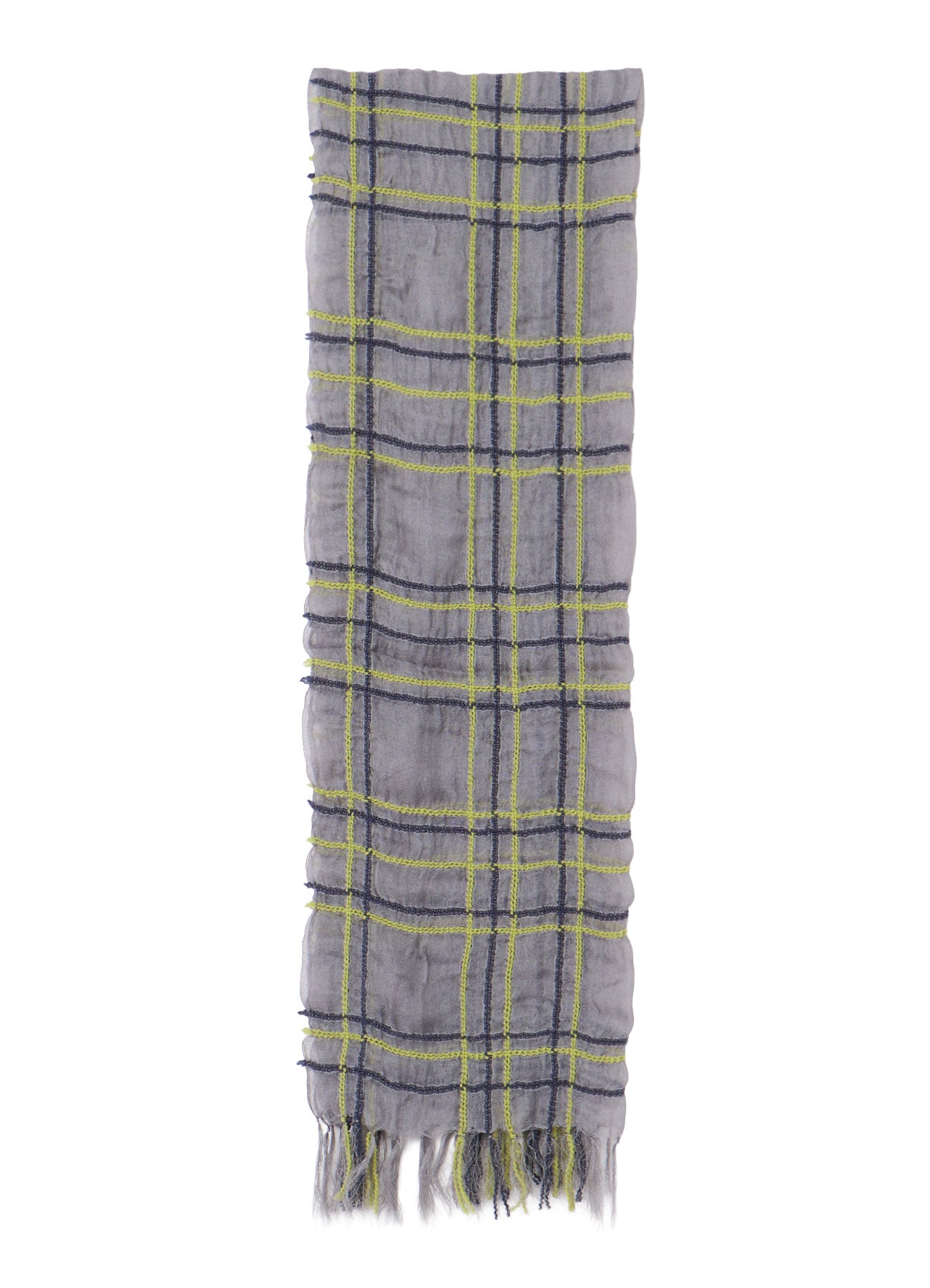 WOOL/SILK PLAID SCARF