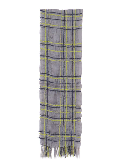 WOOL/SILK PLAID SCARF