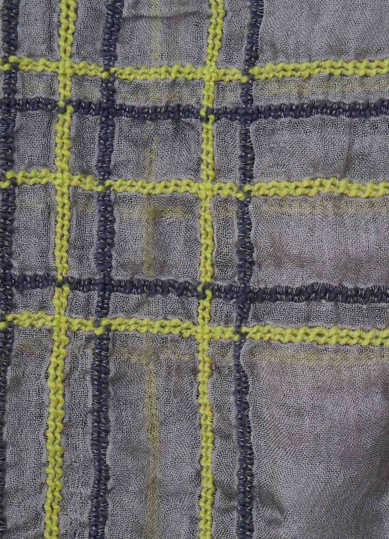 WOOL/SILK PLAID SCARF
