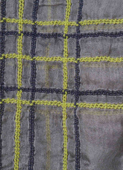 WOOL/SILK PLAID SCARF