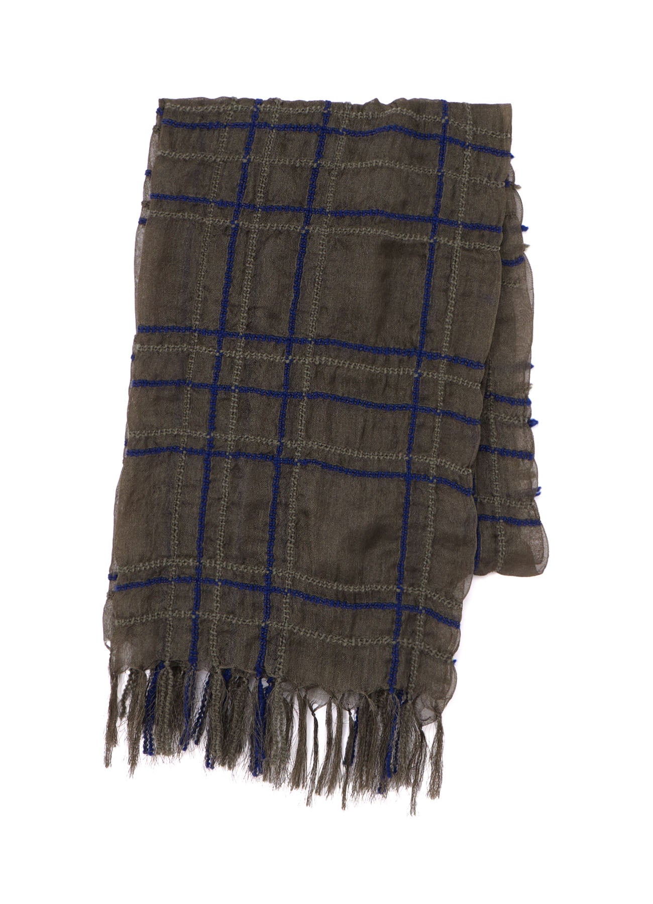 WOOL/SILK PLAID SCARF – THE SHOP YOHJI YAMAMOTO