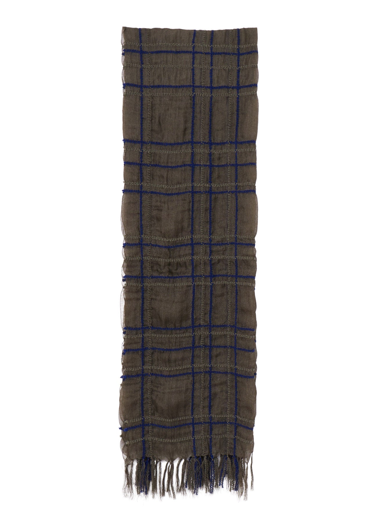 WOOL/SILK PLAID SCARF