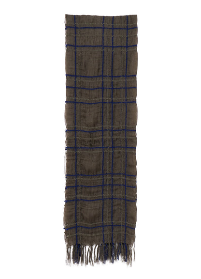 WOOL/SILK PLAID SCARF