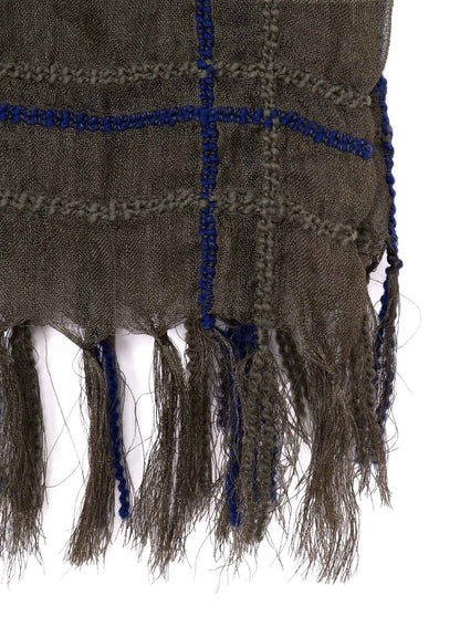 WOOL/SILK PLAID SCARF