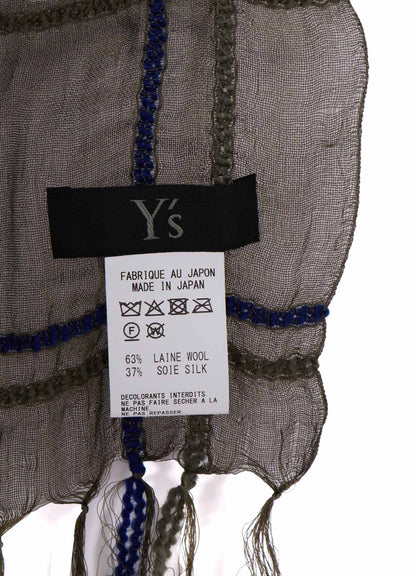 WOOL/SILK PLAID SCARF