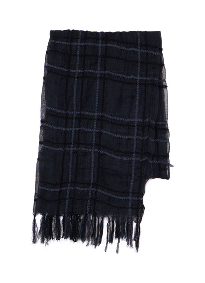 WOOL/SILK PLAID SCARF