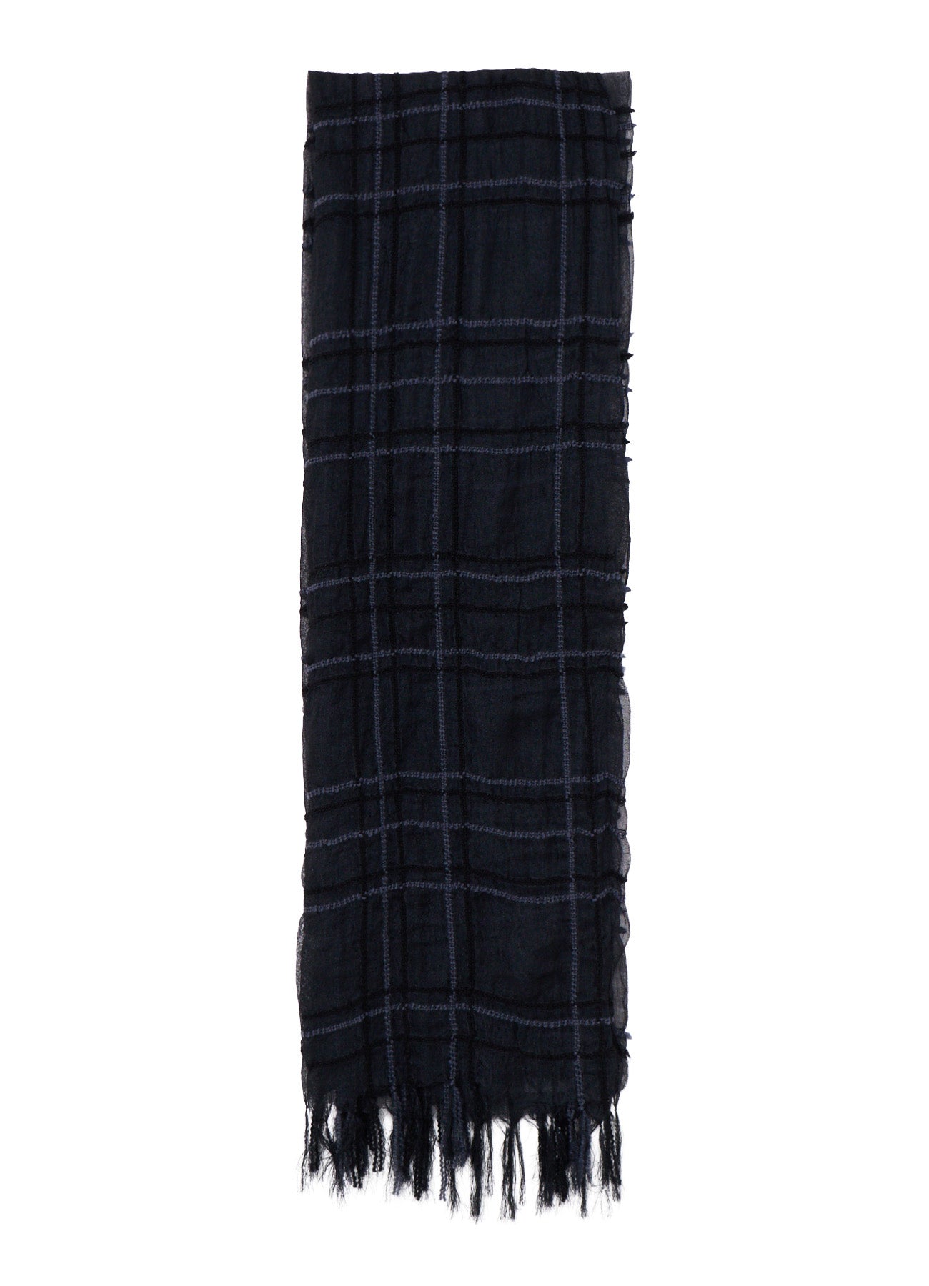 WOOL/SILK PLAID SCARF