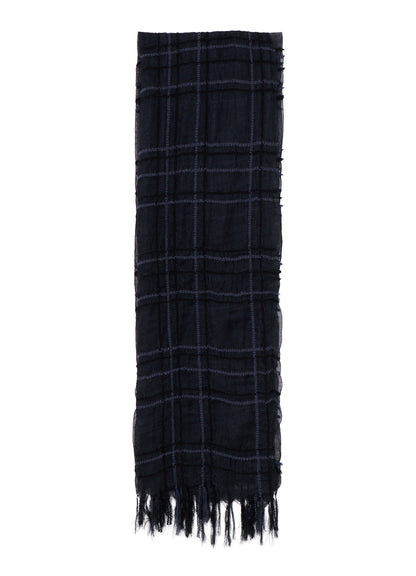WOOL/SILK PLAID SCARF