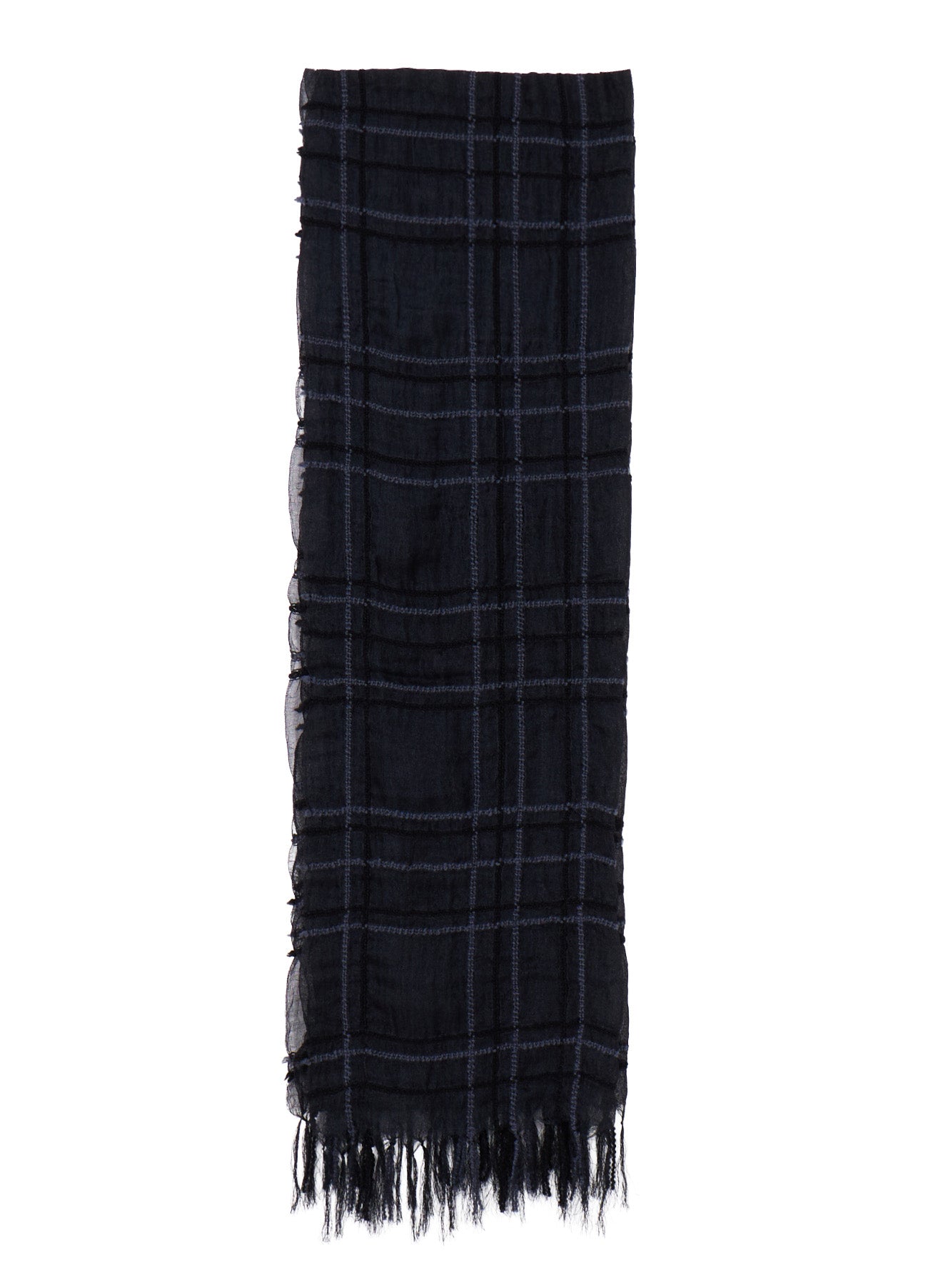 WOOL/SILK PLAID SCARF