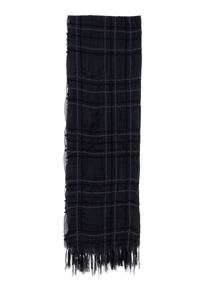 WOOL/SILK PLAID SCARF