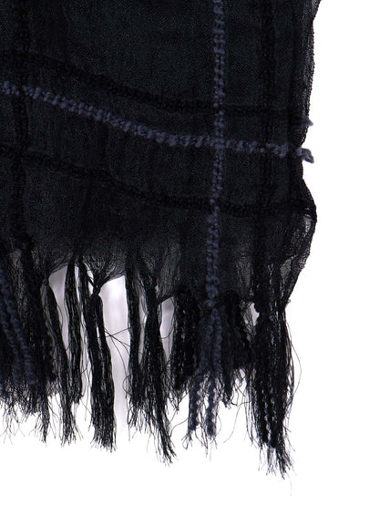WOOL/SILK PLAID SCARF