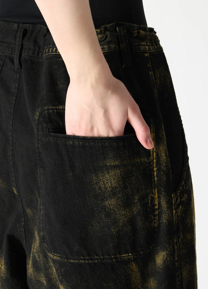 8OZ DENIM BLEACHED OVERDYE 5-POCKET PANTS