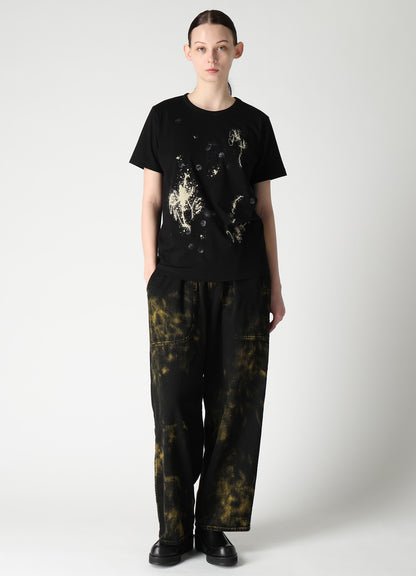 8OZ DENIM BLEACHED OVERDYE 5-POCKET PANTS