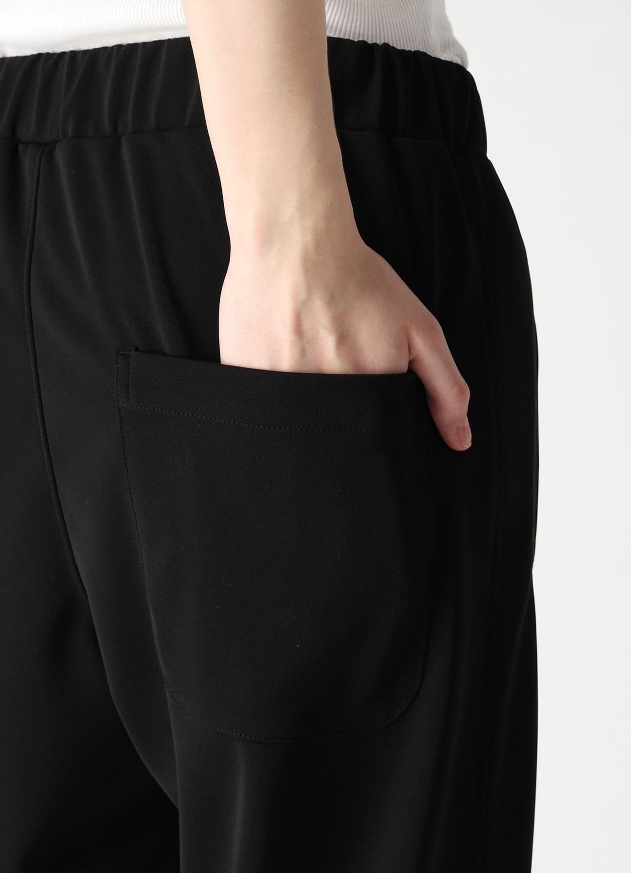 TA/PE STRETCH JERSEY HEM RIB PANTS