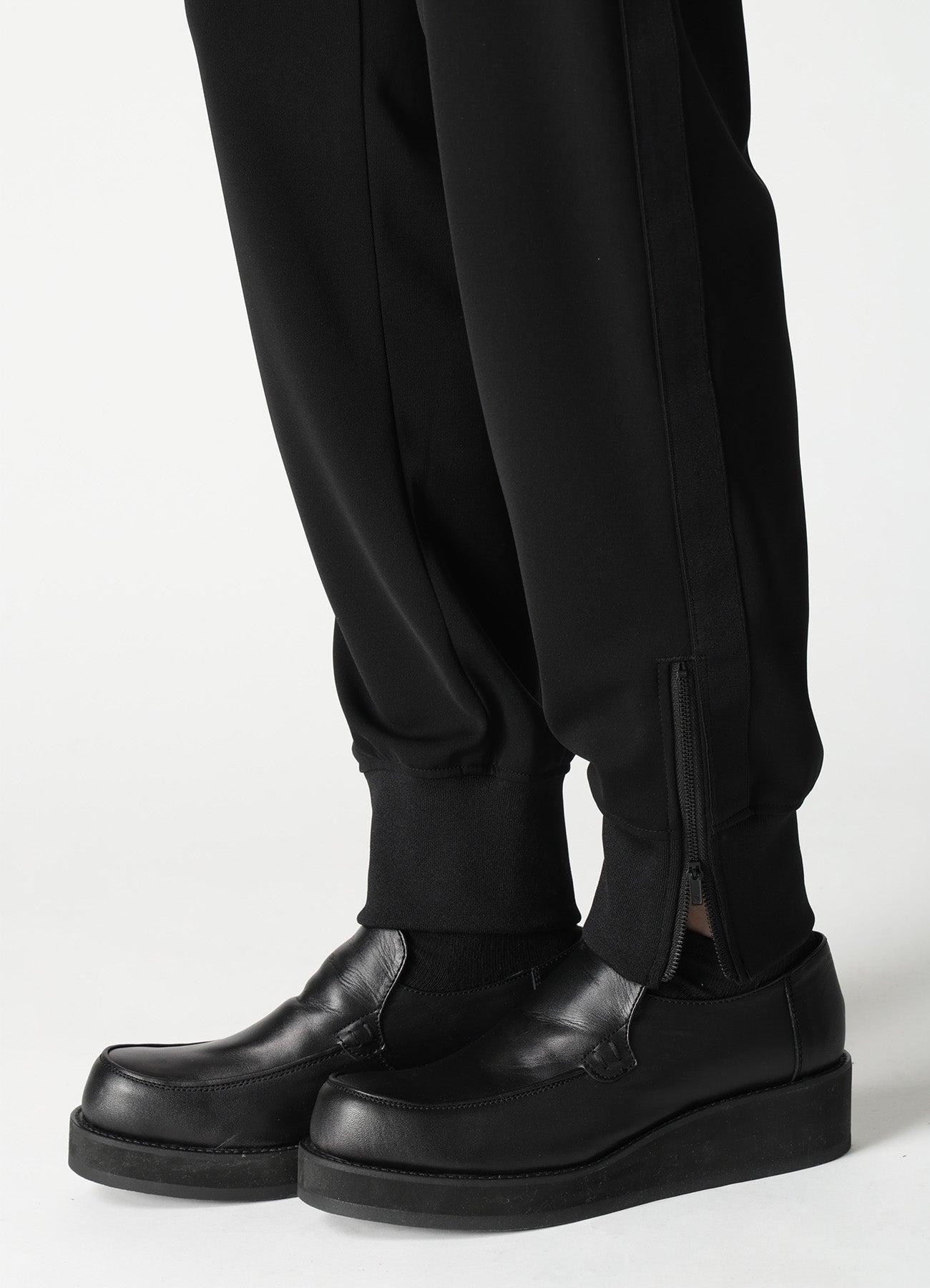 TA/PE STRETCH JERSEY HEM RIB PANTS