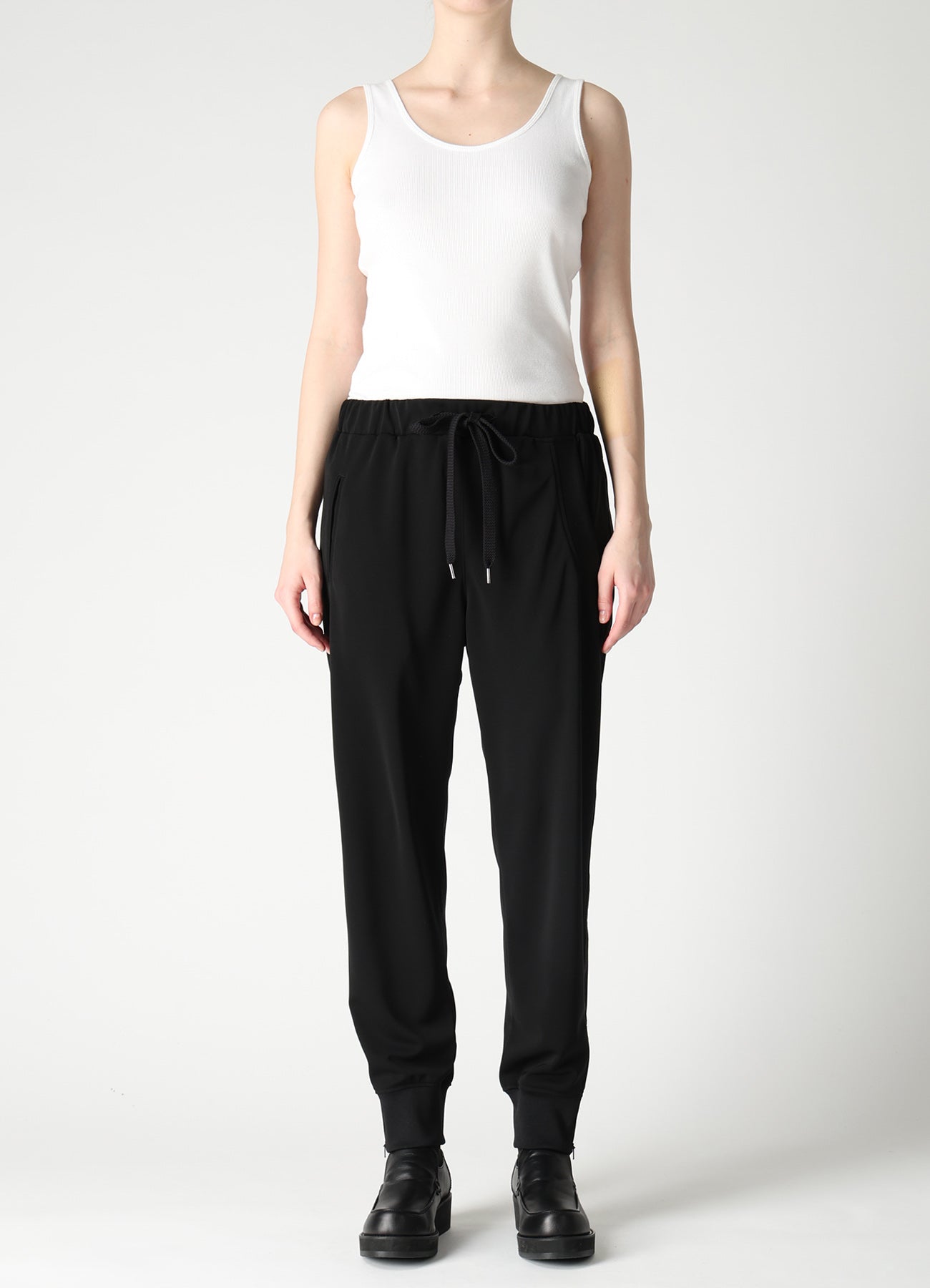 TA/PE STRETCH JERSEY HEM RIB PANTS