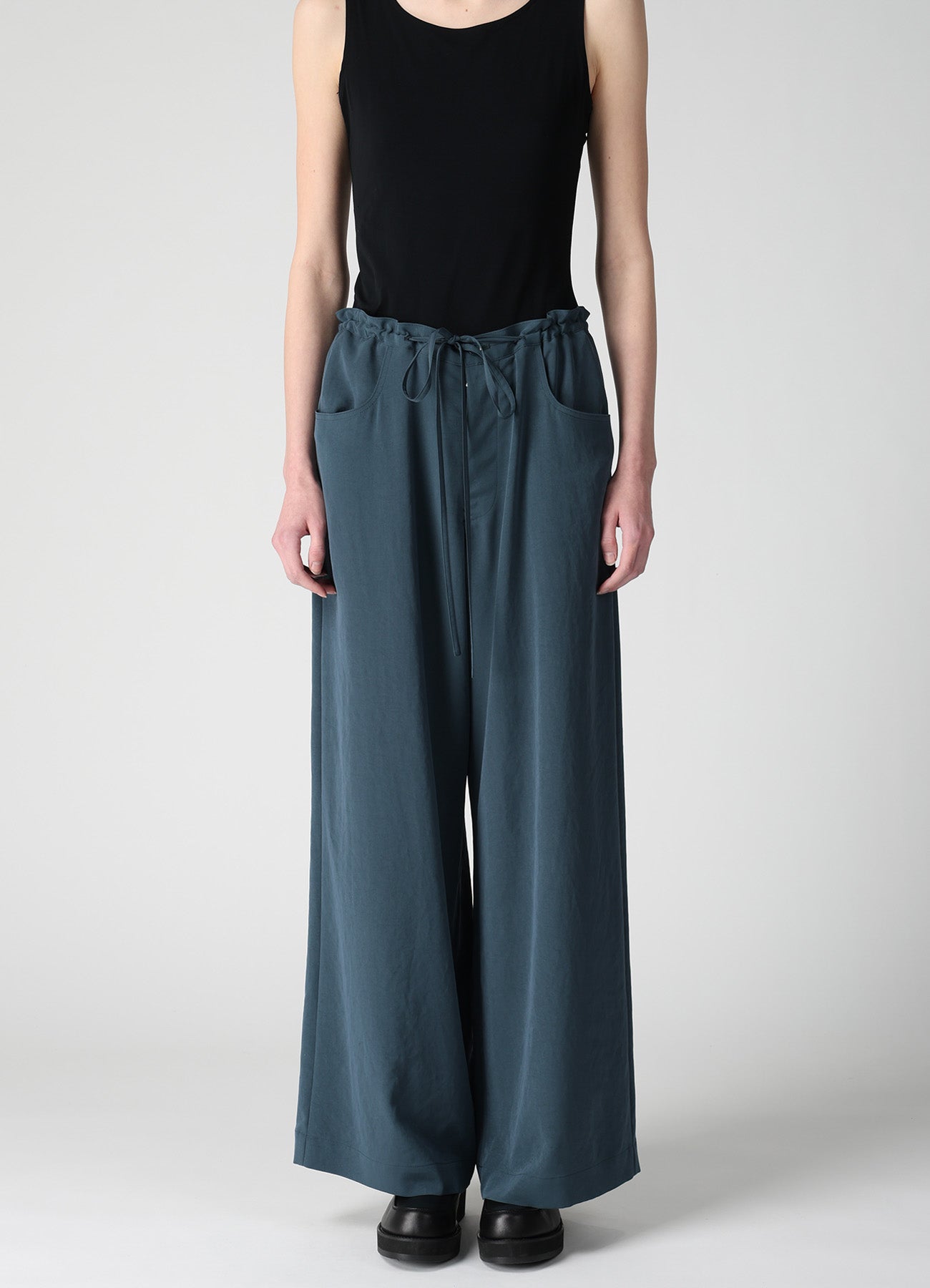 TA/PE CREPE DE CHINE WIDE PANTS