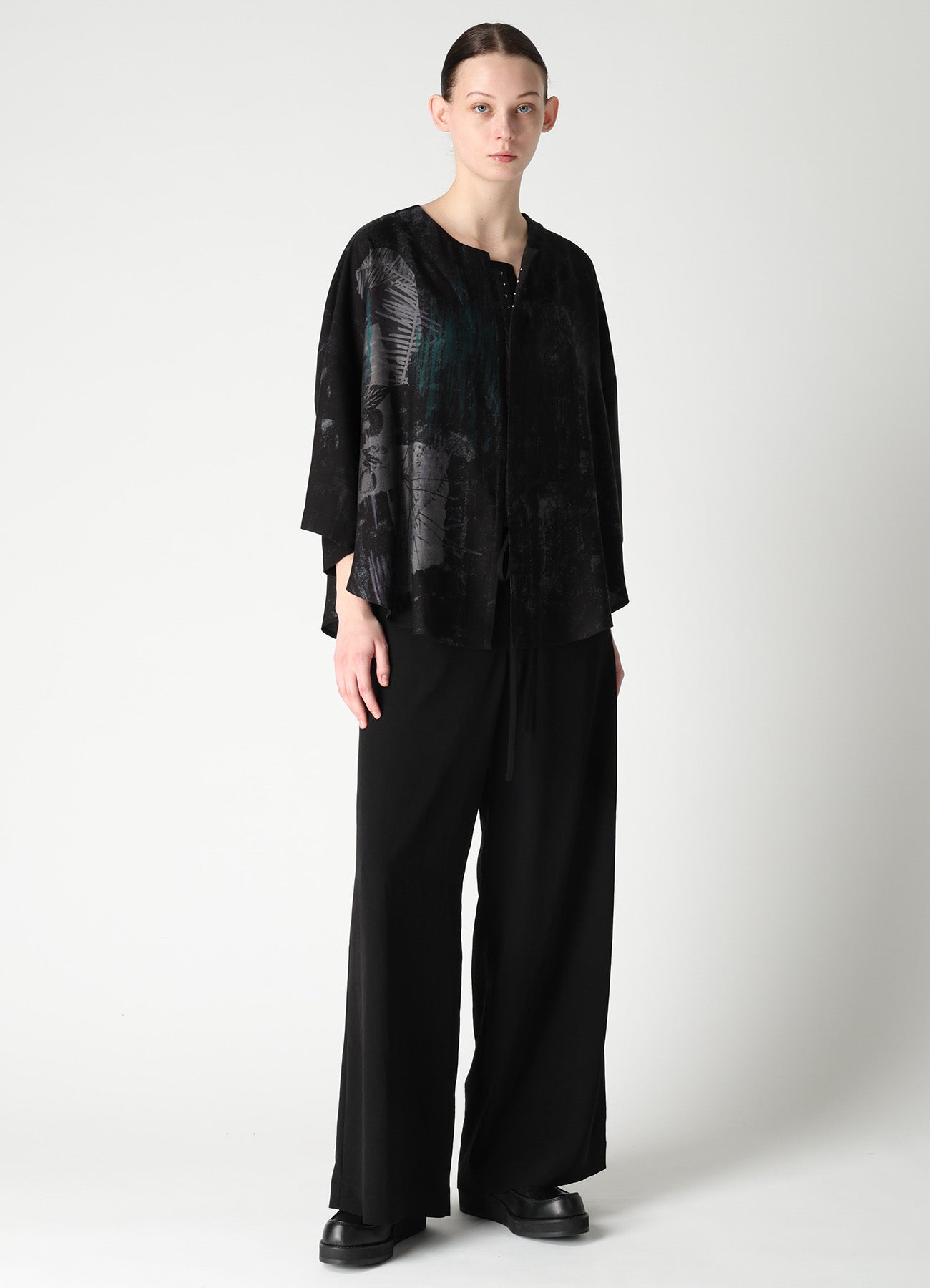 TA/PE CREPE DE CHINE WIDE PANTS