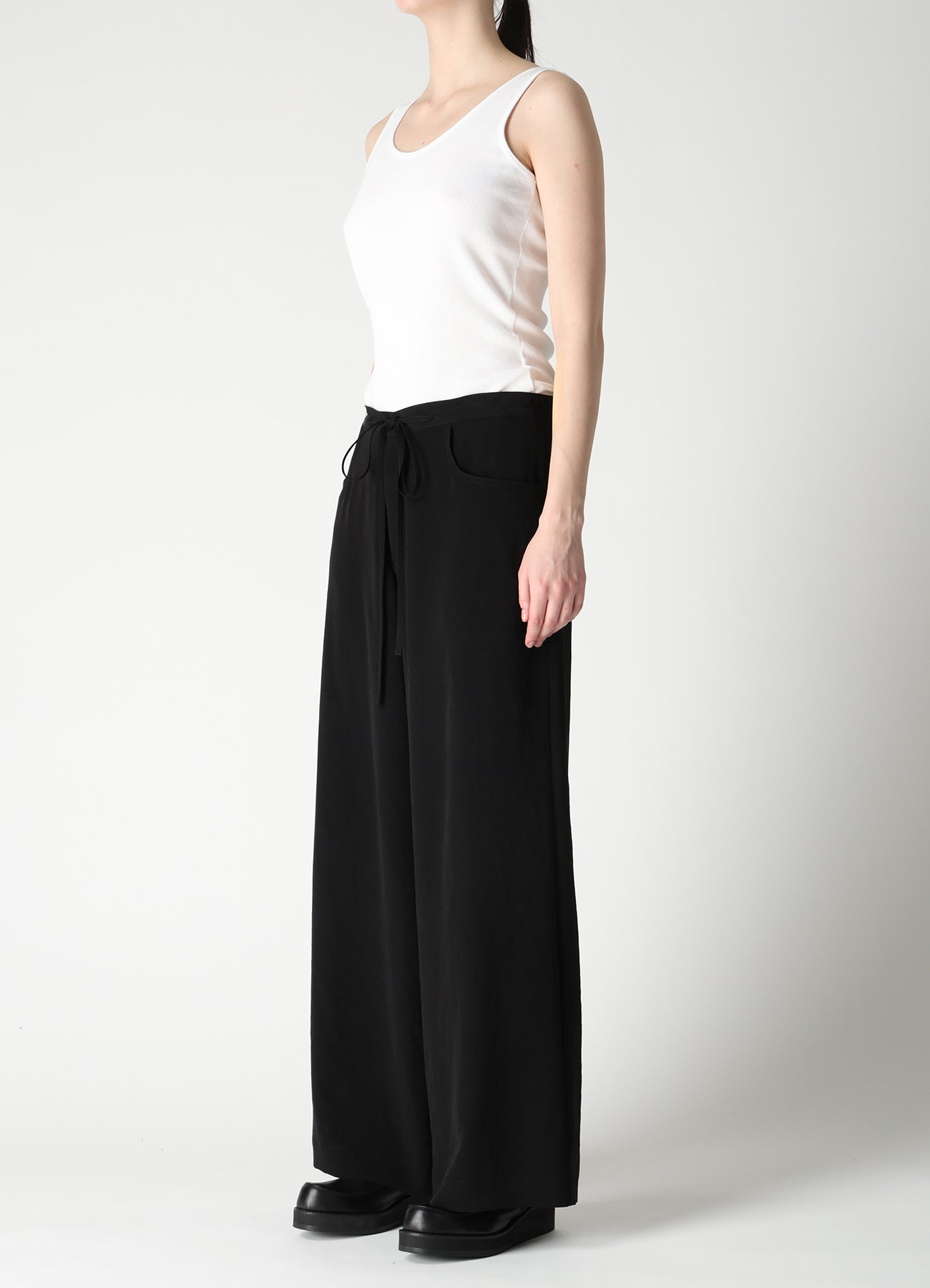 TA/PE CREPE DE CHINE WIDE PANTS