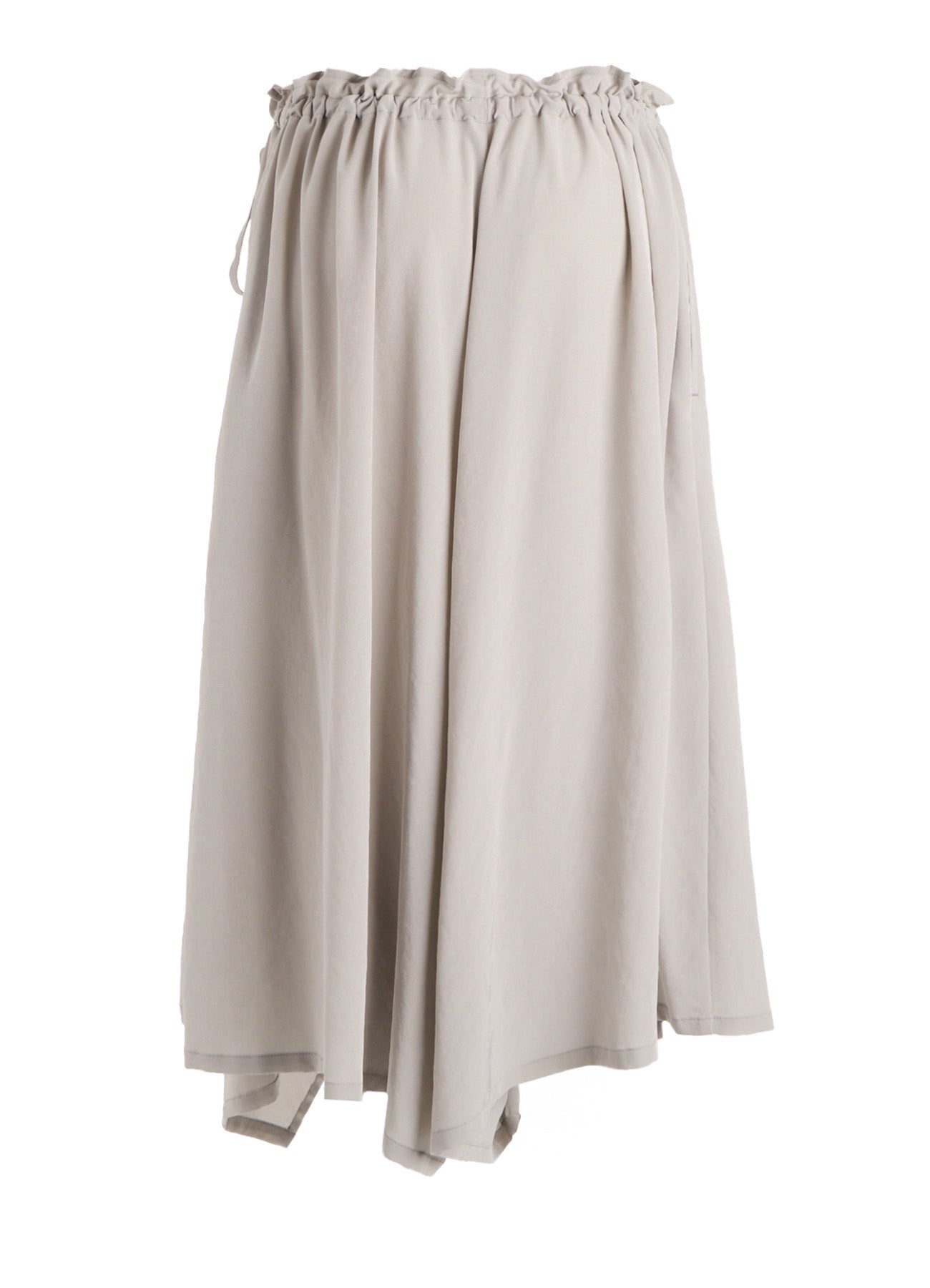 TA/PE CREPE DE CHINE SLIT GATHER PANTS